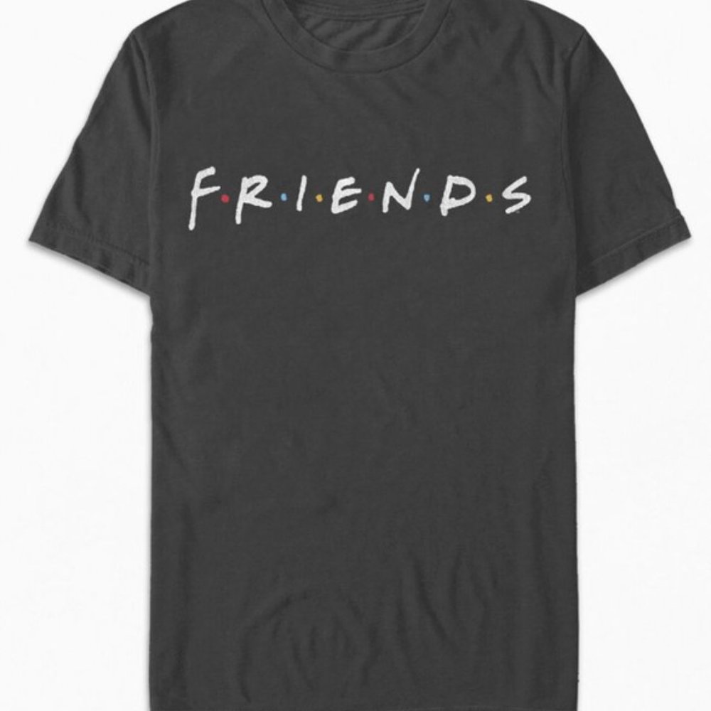 Friends Classic Logo Gray Crew Neck Short Sleeve T-shirt Size Large